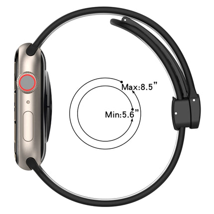 Magnetic Buckle Silicone Watch Band, For Apple Watch Series 9 45mm, For Apple Watch SE 2022 40mm, For Apple Watch SE 2022 44mm - DealBuddy