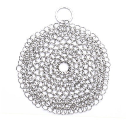 Stainless Steel Round Iron Cleaner Pot Brush Scrubber Home Cookware Kitchen Cleaning Tool
