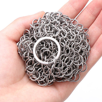 Stainless Steel Round Iron Cleaner Pot Brush Scrubber Home Cookware Kitchen Cleaning Tool
