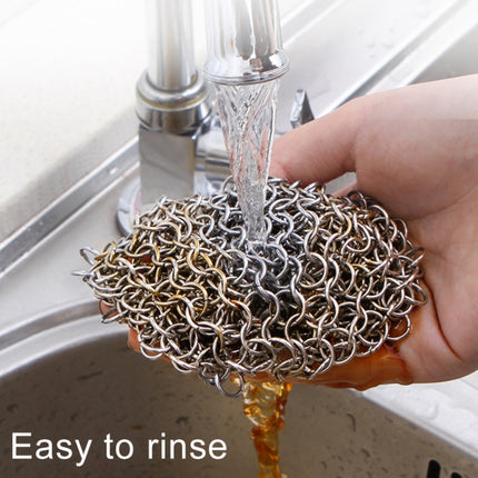 Stainless Steel Round Iron Cleaner Pot Brush Scrubber Home Cookware Kitchen Cleaning Tool