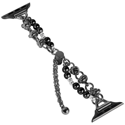 Pearl Bracelet Metal Watch Band, For Apple Watch Ultra 49mm, For Apple Watch SE 2023 44mm, For Apple Watch SE 2023 40mm, For Apple Watch 8 41mm, For Apple Watch Ultra 2 49mm, For Apple Watch 8 45mm, For Apple Watch Series 9 45mm                        ...