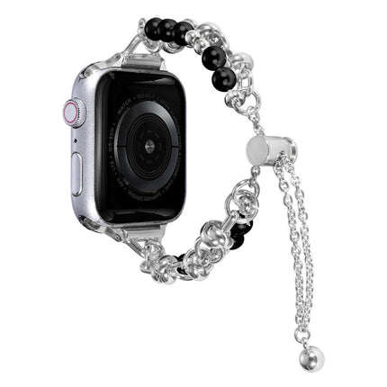 Pearl Bracelet Metal Watch Band, For Apple Watch Ultra 49mm, For Apple Watch SE 2023 44mm, For Apple Watch SE 2023 40mm, For Apple Watch 8 41mm, For Apple Watch Ultra 2 49mm, For Apple Watch 8 45mm, For Apple Watch Series 9 45mm                        ...