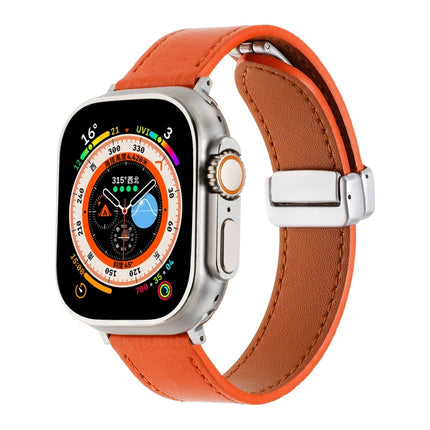 Magnetic Buckle Skin Feel Leather Watch Band, For Apple Watch SE 2023 44mm, For Apple Watch Ultra 49mm, For Apple Watch SE 2023 40mm, For Apple Watch SE 2022 40mm, For Apple Watch Serie 9 41mm, For Apple Watch SE 2022 44mm - DealBuddy