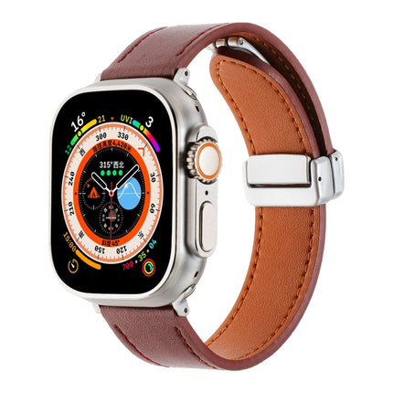Magnetic Buckle Skin Feel Leather Watch Band, For Apple Watch SE 2023 44mm, For Apple Watch Ultra 49mm, For Apple Watch SE 2023 40mm, For Apple Watch SE 2022 40mm, For Apple Watch Serie 9 41mm, For Apple Watch SE 2022 44mm - DealBuddy