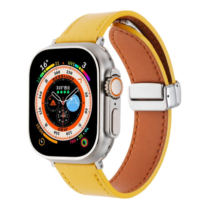 Magnetic Buckle Skin Feel Leather Watch Band, For Apple Watch SE 2023 44mm, For Apple Watch Ultra 49mm, For Apple Watch SE 2023 40mm, For Apple Watch SE 2022 40mm, For Apple Watch Serie 9 41mm, For Apple Watch SE 2022 44mm - DealBuddy