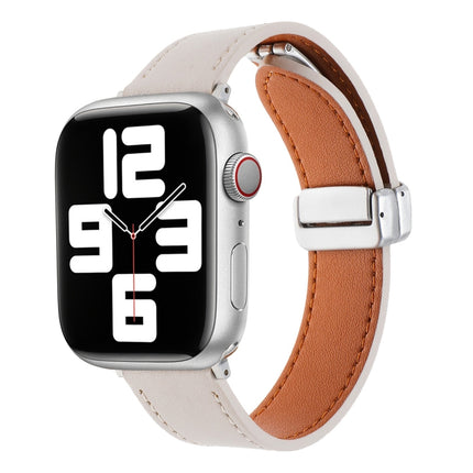 Magnetic Buckle Skin Feel Leather Watch Band, For Apple Watch Serie 6 40mm, For Apple Watch Serie 6 44mm, For Apple Watch Serie 5 44mm, For Apple Watch Serie 5 40mm, For Apple Watch Serie 4 44mm, For Apple Watch 42mm - DealBuddy