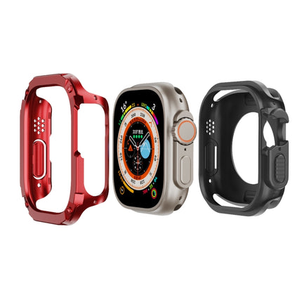 2-in-1 PC Hybrid TPU Armor Watch Case, For Apple Watch Series 6 / 5 / 4 / SE 44mm, For Apple Watch Series 6 / 5 / 4 / SE 40mm, For Apple Watch Ultra 3 / 2 / 1 49mm, For Apple Watch Series 9 / 8 / 7 45mm, For Apple Watch Series 9 / 8 / 7 41mm - DealBuddy