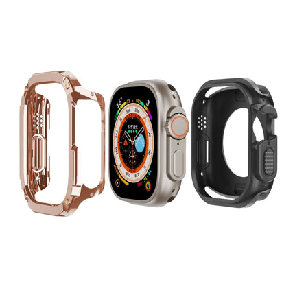 2-in-1 PC Hybrid TPU Armor Watch Case, For Apple Watch Series 6 / 5 / 4 / SE 44mm, For Apple Watch Series 6 / 5 / 4 / SE 40mm, For Apple Watch Ultra 3 / 2 / 1 49mm, For Apple Watch Series 9 / 8 / 7 45mm, For Apple Watch Series 9 / 8 / 7 41mm - DealBuddy
