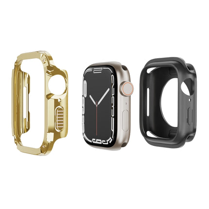 2-in-1 PC Hybrid TPU Armor Watch Case, For Apple Watch Series 6 / 5 / 4 / SE 44mm, For Apple Watch Series 6 / 5 / 4 / SE 40mm, For Apple Watch Ultra 3 / 2 / 1 49mm, For Apple Watch Series 9 / 8 / 7 45mm, For Apple Watch Series 9 / 8 / 7 41mm - DealBuddy