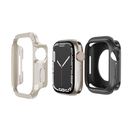 2-in-1 PC Hybrid TPU Armor Watch Case, For Apple Watch Series 6 / 5 / 4 / SE 44mm, For Apple Watch Series 6 / 5 / 4 / SE 40mm, For Apple Watch Ultra 3 / 2 / 1 49mm, For Apple Watch Series 9 / 8 / 7 45mm, For Apple Watch Series 9 / 8 / 7 41mm - DealBuddy