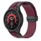 Magnetic Clasp Camouflage Silicone Watch Band, For Samsung Galaxy Watch5 / 5 Pro / Watch 4 / 4 Classic - DealBuddy