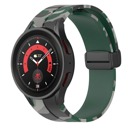 Magnetic Clasp Camouflage Silicone Watch Band, For Samsung Galaxy Watch5 / 5 Pro / Watch 4 / 4 Classic - DealBuddy