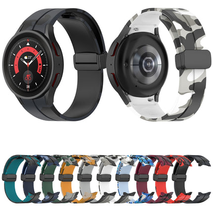 Magnetic Clasp Camouflage Silicone Watch Band, For Samsung Galaxy Watch5 / 5 Pro / Watch 4 / 4 Classic - DealBuddy