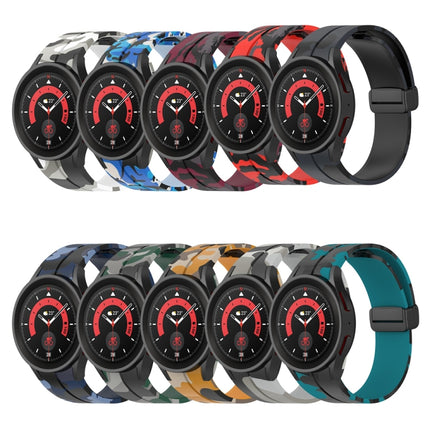 Magnetic Clasp Camouflage Silicone Watch Band, For Samsung Galaxy Watch5 / 5 Pro / Watch 4 / 4 Classic - DealBuddy