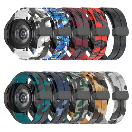 Magnetic Clasp Camouflage Silicone Watch Band, For Samsung Galaxy Watch5 / 5 Pro / Watch 4 / 4 Classic - DealBuddy