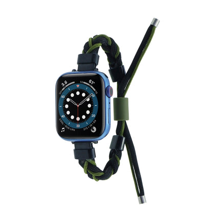 Silicone Bean Braided Cord Nylon Watch Band, For Apple Watch 42mm, For Apple Watch 38mm - DealBuddy