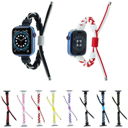 Silicone Bean Braided Cord Nylon Watch Band, For Apple Watch 42mm, For Apple Watch 38mm - DealBuddy