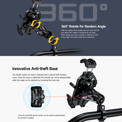 Ulefone Armor Mount Pro AM01 Universal Bicycle Handle Phone Holder - DealBuddy