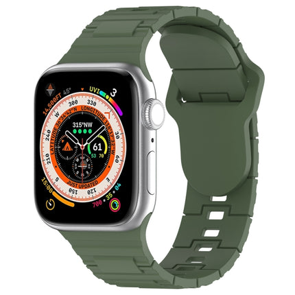 Square Buckle Armor Style Silicone Watch Band, For Apple Watch Ultra 49mm, For Apple Watch SE 2023 44mm, For Apple Watch 8 41mm
