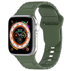 Square Buckle Armor Style Silicone Watch Band, For Apple Watch 8 45mm, For Apple Watch SE 2022 40mm, For Apple Watch SE 2022 44mm - DealBuddy