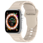Square Buckle Armor Style Silicone Watch Band, For Apple Watch SE 44mm, For Apple Watch 6 40mm, For Apple Watch 6 44mm - DealBuddy