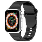 Square Buckle Armor Style Silicone Watch Band, For Apple Watch 4 40mm, For Apple Watch SE 2023 40mm, For Apple Watch 3 38mm - DealBuddy