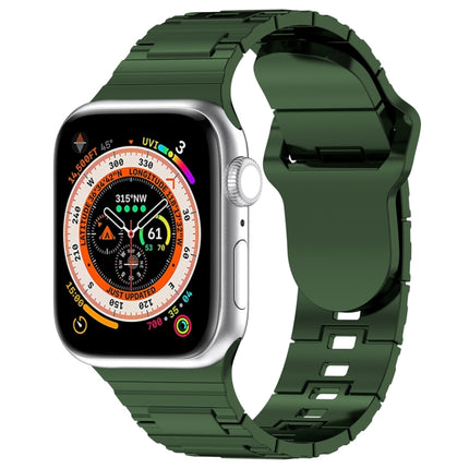 Square Buckle Armor Style Silicone Watch Band, For Apple Watch 4 40mm, For Apple Watch SE 2023 40mm, For Apple Watch 3 38mm - DealBuddy