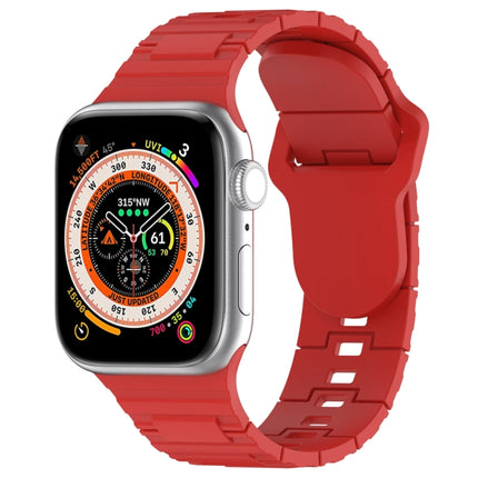 Square Buckle Armor Style Silicone Watch Band, For Apple Watch 3 42mm, For Apple Watch 2 42mm, For Apple Watch 2 38mm - DealBuddy