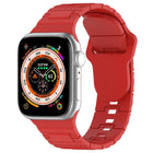 Square Buckle Armor Style Silicone Watch Band