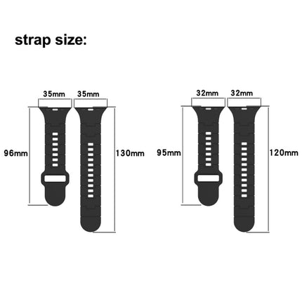 Square Buckle Armor Style Silicone Watch Band, For Apple Watch 7 41mm, For Apple Watch 7 45mm, For Apple Watch SE 40mm - DealBuddy