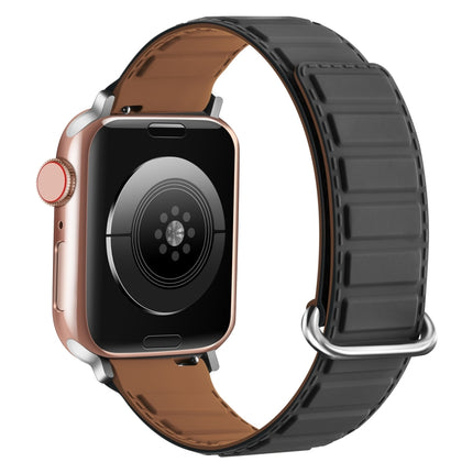 Reverse Buckle Magnetic Silicone Watch Band, For Apple Watch Series 9 41mm, For Apple Watch Ultra 49mm, For Apple Watch Series 8 41mm