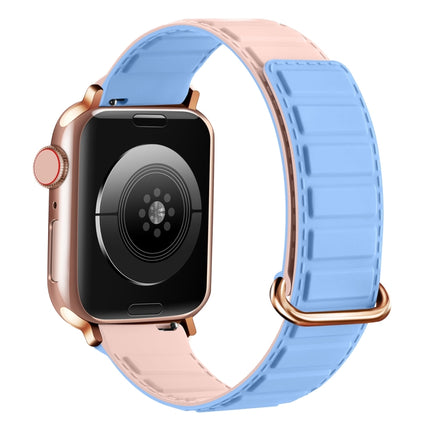 Reverse Buckle Magnetic Silicone Watch Band, For Apple Watch Series 9 41mm, For Apple Watch Ultra 49mm, For Apple Watch Series 8 41mm