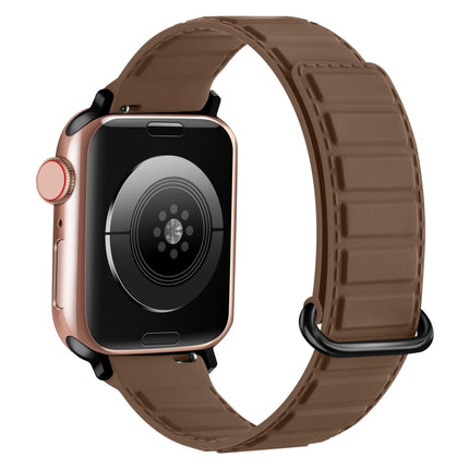 Reverse Buckle Magnetic Silicone Watch Band, For Apple Watch Series 7 41mm, For Apple Watch Series 7 45mm, For Apple Watch SE 40mm - DealBuddy