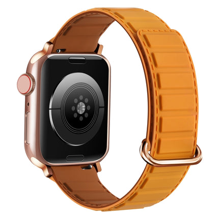 Reverse Buckle Magnetic Silicone Watch Band, For Apple Watch Series 7 41mm, For Apple Watch Series 7 45mm, For Apple Watch SE 40mm - DealBuddy