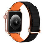 For Apple Watch Series 6 44mm / Rose Buckle Black Orange