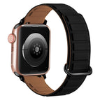 For Apple Watch Series 4 44mm / Black Buckle Black Brown
