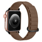 For Apple Watch 38mm / Black Buckle Coffee