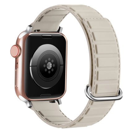 Reverse Buckle Magnetic Silicone Watch Band, For Apple Watch Series 10 46mm, For Apple Watch Series 10 42mm, For Apple Watch SE 2023 44mm - DealBuddy