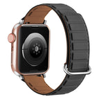 For Apple Watch Series 10 42mm / Silver Buckle Grey Brown