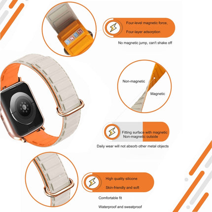 Reverse Buckle Magnetic Silicone Watch Band, For Apple Watch Series 8 45mm, For Apple Watch SE 2022 40mm, For Apple Watch SE 2022 44mm - DealBuddy