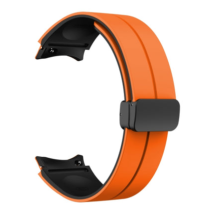 Dual Color Magnetic Folding Buckle Silicone Watch Band, For Samsung Galaxy Watch 6 / 6 Classic - DealBuddy