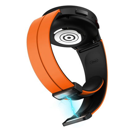 Dual Color Magnetic Folding Buckle Silicone Watch Band, For Samsung Galaxy Watch 6 / 6 Classic - DealBuddy