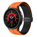 For Samsung Galaxy Watch 6 / 6 Classic / Orange+Black