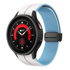 For Samsung Galaxy Watch 6 / 6 Classic / Creamy White+Light Blue