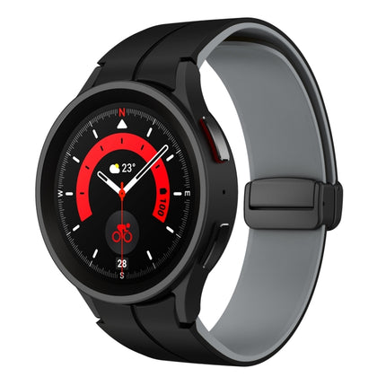 Dual Color Magnetic Folding Buckle Silicone Watch Band, For Samsung Galaxy Watch 6 / 6 Classic - DealBuddy