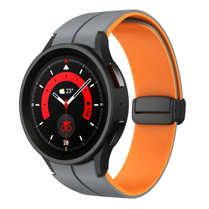 Dual Color Magnetic Folding Buckle Silicone Watch Band, For Samsung Galaxy Watch 6 / 6 Classic - DealBuddy