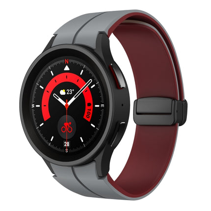 Dual Color Magnetic Folding Buckle Silicone Watch Band, For Samsung Galaxy Watch 6 / 6 Classic - DealBuddy