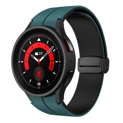 Dual Color Magnetic Folding Buckle Silicone Watch Band, For Samsung Galaxy Watch 6 / 6 Classic - DealBuddy