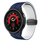 Dual Color Magnetic Folding Buckle Silicone Watch Band, For Samsung Galaxy Watch 6 / 6 Classic - DealBuddy