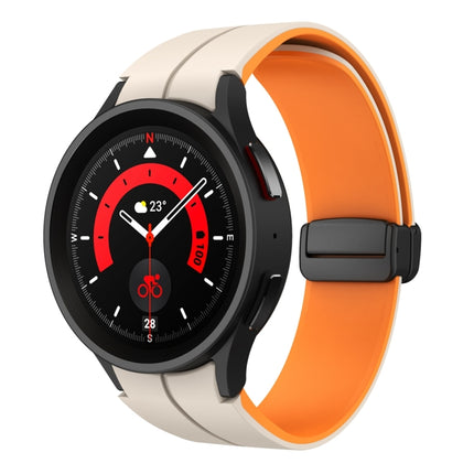 Dual Color Magnetic Folding Buckle Silicone Watch Band, For Samsung Galaxy Watch 6 / 6 Classic - DealBuddy